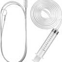 Gisafai 3 Pcs 36'' Refrigerator Cleaning Kit with 12 ml Syringe Compatible with Water Line for 1.5m Flexible Refrigerator Scrub Brush Flexible Feeding Tube Brush for Ice Maker Dispenser