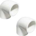 2PCS 1-1/2 Inch White PVC 90 Degree Elbow Adapter Pipe Fittings 2 Way Right Angle Pipe Corner Coupling Connectors for Sprinkler, Drip Irrigation System HE051-1-1/2