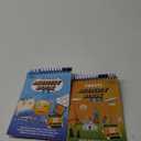 2 Pack Reusable 32 Activity Game Mats Pads with Dry Erase Marker as Travel Toy & Learning Tool for Ages 6-12 (9X 6)