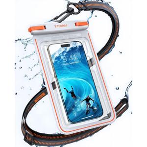 TORRAS IPX8 Waterproof Phone Pouch Floating, Underwater Screen Touchable, Water Proof Case with Lanyard for iPhone 17 Pro Max 16 S25, Cellphone Dry Bag Cruise Essentials 7.0 inch, White