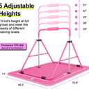 Safly Fun Foldable Gymnastics Bar for Kids, Adjustable 35"-51", Sturdy 145 lbs Capacity, Easy-to-Assemble, Gymnastics Equipment for Kids for Indoor/Outdoor Training