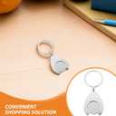 TOYANDONA 5pcs Quarter Holder Keychain: Shopping Cart Token Trolley Coin Keyring - Zinc Alloy Key Ring for Grocery Carts - Portable Mini Coin Holder for Bags Backpacks Keys