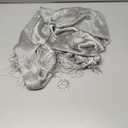 Metallic Shawls and Wraps with Buckle - Silver Shawl, Shrug - Elegant Tassel Design for Evening Party Dresses, Wedding, Birthday, Festival Gifts