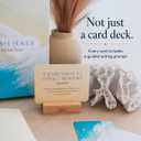 Journal Prompt Cards for Anxiety and Stress Relief | 55 Nervous System-Safe Affirmations + Guided Prompts, By a Nervous System Educator, Lined Journal & Wooden Stand Included