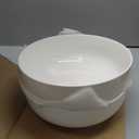 MALACASA Serving Bowls, 114 OZ(10") Extra Large Salad Bowls Set of 2, Porcelain White Serving Bowls for Salad, Soup, Pasta and Dinner, Large Ceramic Bowl Set for Entertaining, Series REGULAR