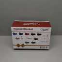 Homemate Heated Blanket Electric Throw - 50"x60" Heating Blanket Throw 1/2/4/6/8 Hours Auto-Off 10 Heat Level Over-Heat Protection Flannel Sherpa ETL Certification (01 - Light Grey)