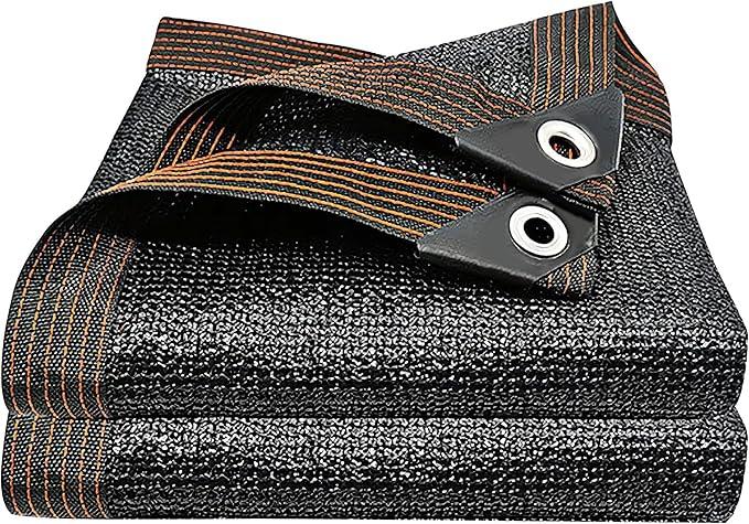 Black Shade Cloth, Outdoor Sunblock Shade Cloth with Grommets, Durable Sun Shade Netting Shading Antifreezing for Patio, Garden, Plants Cover, Greenhouse, Barns, Dog Kenne 45" x 81" inch