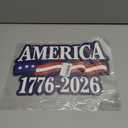 2 Pack 250th Independence Anniversary Stickers 1776-2026 Patriotic USA Flag Vinyl Decal, Waterproof Outdoor Sticker for Car Window, Truck & Laptop (12 x 8 inch)