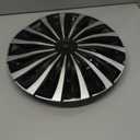 HEALLILY Premium Quality 12 Black Silver Hubcaps/Wheel Covers fits One-Piece Heavy Duty Construction Wheel Rim Cover