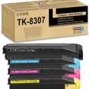 TK-8307 TK8307 Toner Cartridge High Capacity 4Pack Compatible TK-8307K TK-8307C TK-8307M TK-8307Y Toner Cartridge Replacement for Kyocera TASKalfa 3050ci 3550ci 3051ci 3551ci Printers