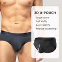 DAVID ARCHY Men's Briefs Modal No Fly Underwear Support Pouch Soft Comfort Briefs for Men 4 Pack (L)