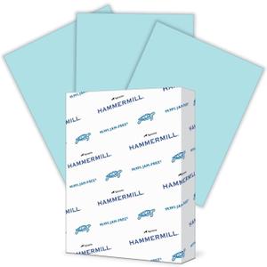 Hammermill Colored Paper, 20 lb Blue Printer Paper, 8.5 x 11 - Made in the USA, Pastel Paper, 103309R - 1 Ream (500 Sheets)