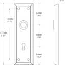 2 Pack Mortise Lock Door Plates for Interior Doors, Old Style Mortise Door Knob Cover Plate Replacement, Door Escutcheon Plates Brushed Nickel