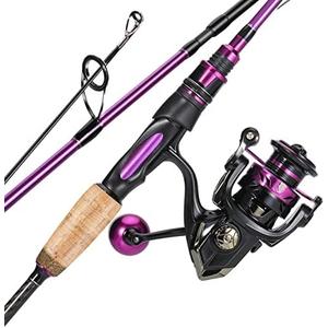 Sougayilang Spinning Combo, Medium Heavy Fishing Pole and 2000 Spinning Reel Set, Fishing Rod and Reel Commbo for Bass Fishing Tackle, Size: 5.9ft & Spinning Reel