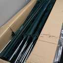 Houseables Electric Fence Posts, Step in Fence Post 4FT, Electric Fencing, Garden Stakes, Garden Poles, Kit for Wire, Deer, Livestock, Temporary, Fiberglass, Plastic, Green, Ground Rod, 4 Feet, 50 PK