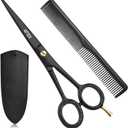 GTEX Hair Scissors, 6.5 inch Black Professional Hair Cutting Scissors for Women Men Adults - Barber Scissor Hair Shears - Super Sharp Haircut Scissor - Tijeras De Peluqueria Profesional