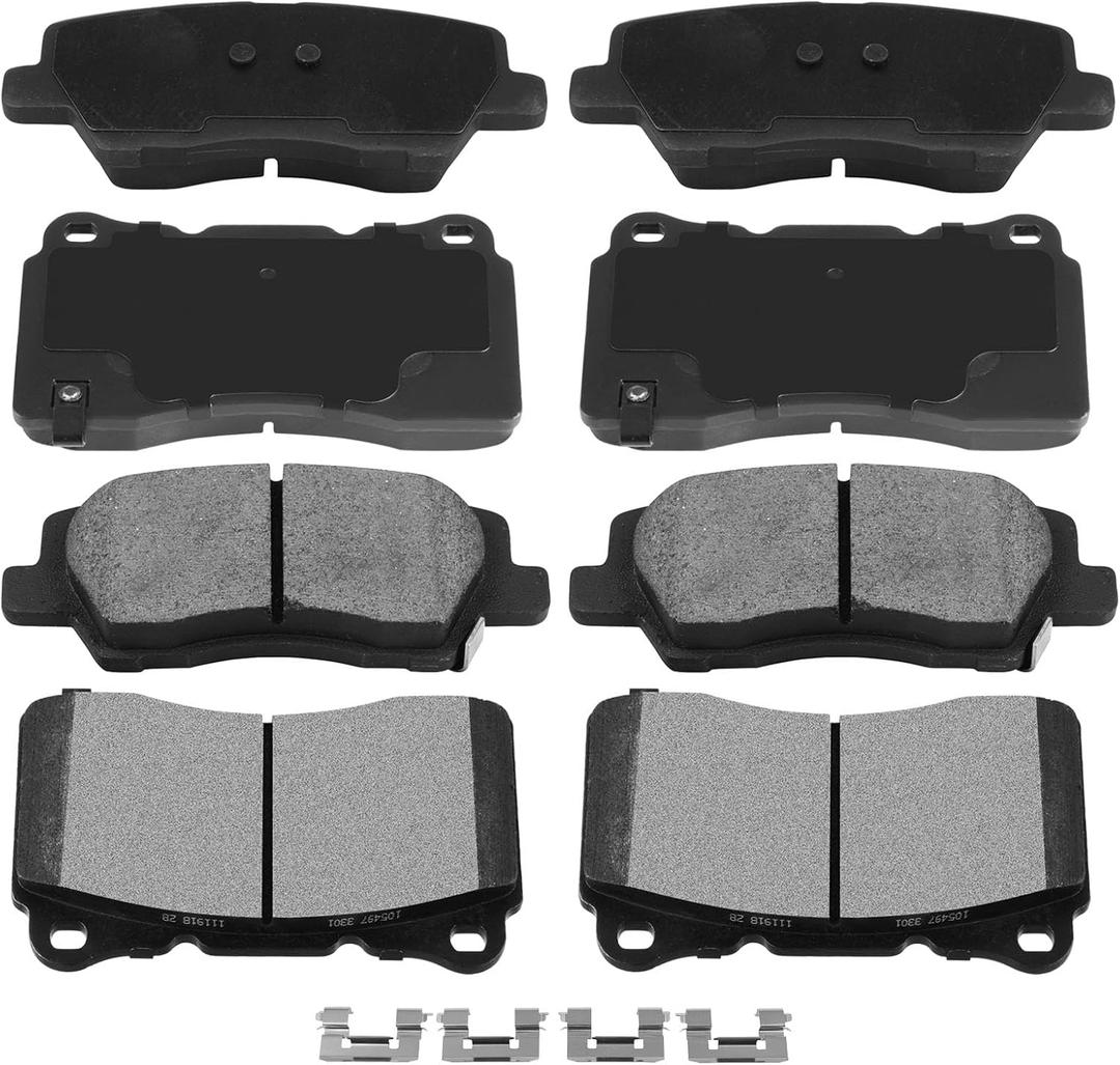 AUTOMUTO 8PCS Front & Rear Ceramic/Semi-Metallic Disc Brake Pads Set D1050 D1659 For Cadillac ATS 2013-2016,For Cadillac CTS 2014-2016