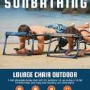 KingCamp Tanning Chair with Face Hole, Lounge Chairs Outdoor Folding Comfy Adjustable 5-Position Lay Flat Foldable Chaise Chaser Lounger for Outside Beach Patio Sun Bathing Pool, Beige