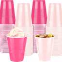 Kochorie 120 Pieces 16 oz Plastic Cups Light Pink and Hot Pink Disposable Party Cups Drinking Cup Bulk for Party Baby Shower Birthday Wedding Family Gatherings Festive Celebrations