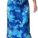 Floerns Women's Tie Dye Criss Cross Halter Dress Sleeveless Bodycon Maxi Prom Dresses M