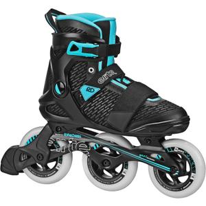 Roller Derby Elite Delta Inline Skates (10, Black/Teal)