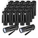 10 Pcs Mini Flashlights Bulk, Bright Aluminum Handheld Flash Light with Lanyard Small LED Flashlights for Night Reading Emergency Hurricane Camping Hiking, Batteries Not Included(Black)