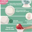 Homestockplus Disposable Bowls 16 Oz [50 Pack] - Heavy Duty Paper Bowls, Sugarcane Fiber Compostable Bowls for Ice Cream, Snacks, Desserts, Microwave Safe BPA-Free Eco Dinnerware (White)