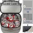 Camping Cooler Backpack 45 Cans, Soft Backpack Coolers Insulated Leak Proof Travel Cooler Bag Waterproof Lunch Picnic Beach Work Trip Thermal Bag Drink Beverage Beer Bag Cooler, Gray