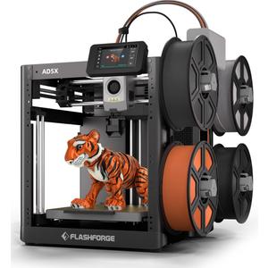 FLASHFORGE AD5X Multi-Color 3D Printer, CoreXY 600mm/s High-Speed, 1-Click Auto Leveling, 300C Direct Drive Extruder, 220x220x220mm Build Volume, Ideal for Precision and Efficiency