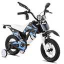 KEANO Motocross Style Kids Bike for Boys Girls Ages 2-4 Years, 12 Inch Bikes with Training Wheels and Number Plate, Toddler Bike Children Bicycles Blue