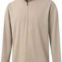 M MAELREG Quarter Zip Pullover Men Mock Neck Long Sleeve Performance Golf Athletic Pullover Half Zip Mens Sweatshirt, 2XL