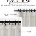 Linen Cotton Farmhouse Curtains for Living Room, Cream Off White Natural Fabric Semi Sheer Curtains 84 Inches Long, Neutral Ivory Boho Pleated Bedroom Bay Window Curtain Drapes 84 Length 2 Panels Set