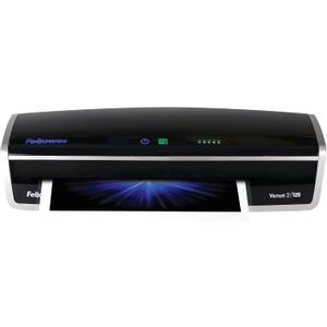 Fellowes Laminator Venus 2 125, Rapid 30-60 Second Warm-up Laminating Machine, with Laminating Pouches Kit (5734801), Black, Silver, 5.1" x 21.3" x 8.2"