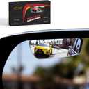 Safe View Wingman Blind Spot Mirrors  See More, Drive Safer  Real Convex Glass, Wide Angle Vision, Easy Peel & Stick, Durable Weatherproof Design
