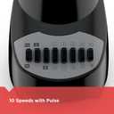 BLACK+DECKER Crush Master Blender, 10-Speeds with Stainless Steel Blades, Black, BL2010BP