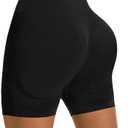 Athletic Workout Bike Shorts for Women, Seamless Squat-Proof - High Wiast Butt Lifting, Spandex Shorts for Gym Yoga Runing Size M
