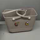 Beach Bag Rubber Tote Bag - Waterproof Travel Bag for Women Washable Tote Bag Handbag for Sports Beach Market Pool (X-Large, Apricot)