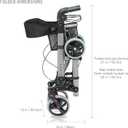 HealthSmart Walker Rollator with Seat and Backrest, Adjustable Handle Height, FSA HSA Eligible, Removable Storage Bag and a Durable Lightweight Frame That Folds While Supporting up to 300 pounds