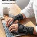 Rakiie 2 Pack Carpal Tunnel Wrist Braces, Adjustable Wrist Support Splint for Night Sleep & Daytime Working, Hand Braces Pain Relief for Arthritis, Typing & Pregnancy, Men & Women (Gray, M)
