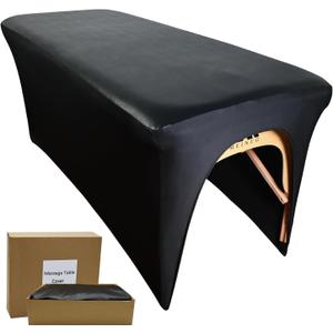 32Inch Lash Bed Cover 1 Pack|PU Leather Massage Table Cover|Soft Comfortable Spa Bed Cover for Salons Spa Home Use (Black)