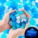 Novabright 300 Pcs Glow in The Dark Pebbles, Glowing Rocks Outdoor Decor Glow in The Dark Pebbles Luminous Stones Landscaping Decor for Garden Fish Tank Gravel, Lawn Yard, Walkway, Mixed Size