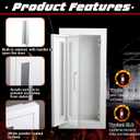 Zonon 2 Pcs Semi Recessed Fire Extinguisher Cabinet Industrial Architectural Wall Cabinet, Door with Handle Version for 10 Pound Dry Chemical Fire Extinguisher White