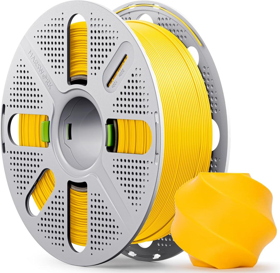 PLA Basic, Pre-Dried Filament with Quick-Swap Reusable Spool 1kg (2.2lbs), 1.75mm 3D Printing Filament Dark Yellow, Compatible with Bambu Lab 3D Printers  Sunflower Yellow