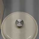 Enameled Cast Iron Dutch Oven Pot With Lid - AIVIKI 5QT Dutch Oven for Bread Baking With Cotton Potholders - Heavy-Duty Cookware for Braising, Stew, Roasting, Oven Safe up to 500F, Cream White