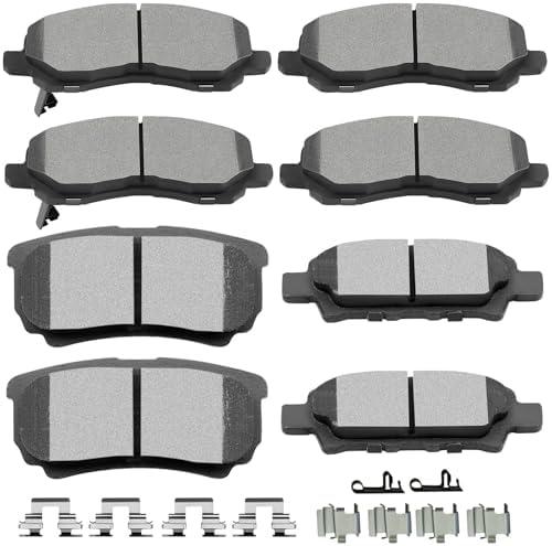 SCITOO Ceramic Front Rear Disc Brake Pad Set fit for Dodge Avenger Caliber, for Jeep Compass Patriot, for Mitsubishi Lancer Outlander Sport