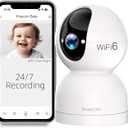 Rraycom 2K Security Camera for Baby Monitor, Pan/Tilt Indoor Cameras for Home Security, Indoor Camera with Motion Detection and Tracking, 2-Way Talk, Color Night Vision,24/7 Cloud &SD, Works w/Alexa