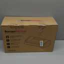 Bonsenkitchen Vacuum Sealer for Food, Easy-Lock Handle Vacuum Sealer Machine with Bag Clip, Built-in Cutter and Bag Storage for Sous Vide and Meal Prep, 1 Roll Bag & 10 Pre-Cut Bags, Silver