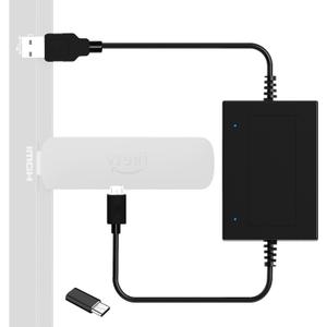 USB Power Cable Compatible with Fire TV Stick 4K Max,Chromecast,Powers Streaming Video Player and Other Micro/USB C TV Sticks(Eliminates Messy Wiring and The Need for AC Adapter) Black