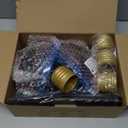 Brightown Jumbo C9 Christmas Lights Outdoor Decorations Lawn with Pathway Marker Stakes, 8 Feet LED Lights Covered Jumbo Multicolored Light Bulb for Holiday Outside Yard Garden Decor, 5 Lights (1 Pack)