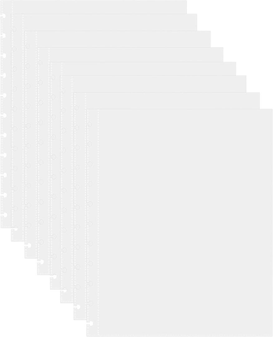 50 Piece Clear Sheet Protectors Page Protectors 8.5 x 11 Clear Binder Sheet Protectors Discbound Sheet Protectors for Discbound Holds Letter Size Discbound Binding Cover